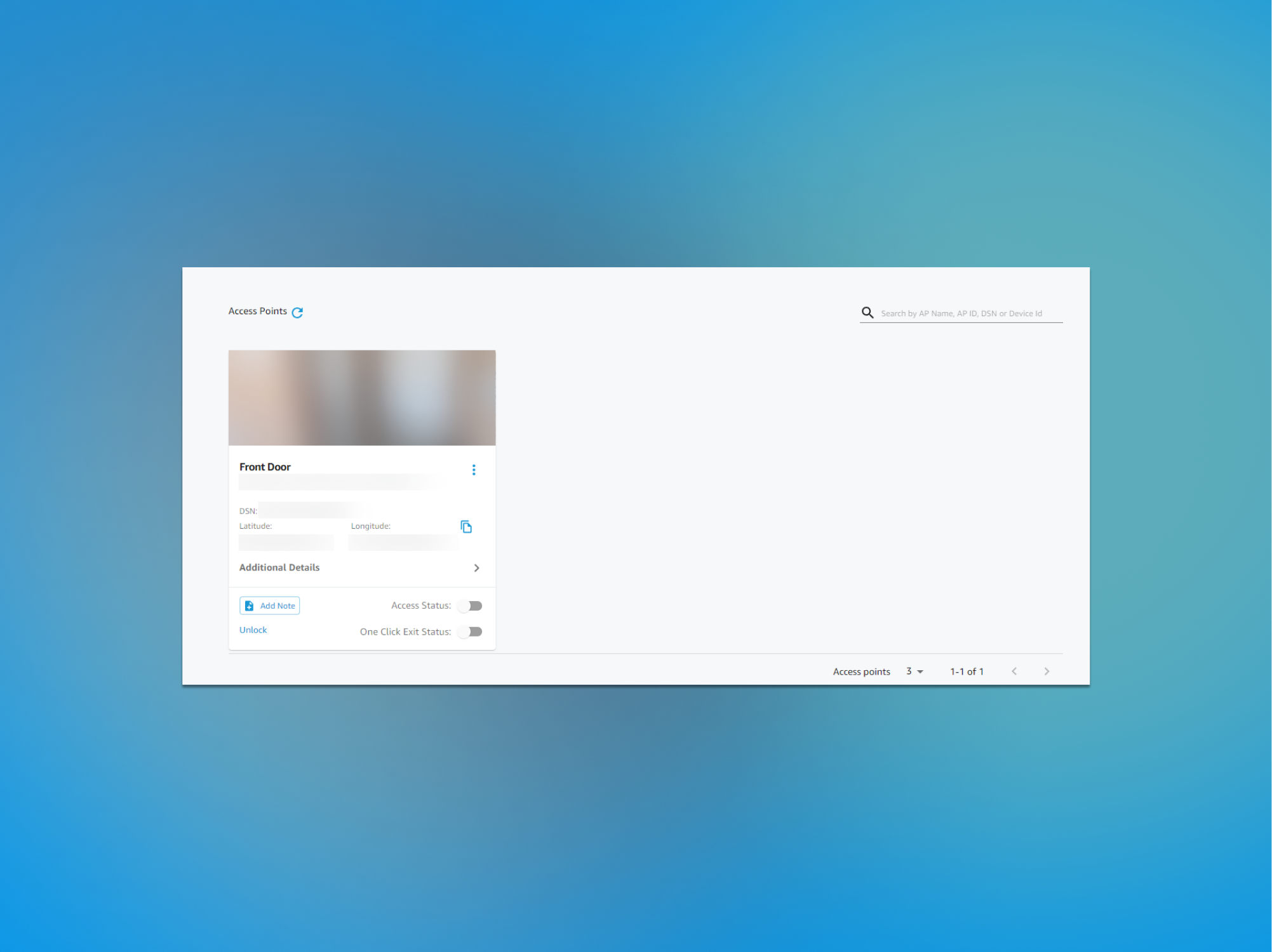 Access point card before redesign
